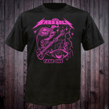 Max Siebel "Bass Solo, Take One" tee, pink on black w/STICKER