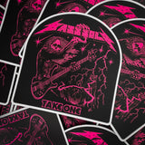 Max Siebel "Bass Solo, Take One" tee, pink on black w/STICKER