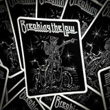 Max Siebel "Breaking the Law", Silver Shimmer Ink on black w/STICKER