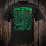 Max Siebel "Black Tooth Grin" tee, Dimebag green on black w/STICKER