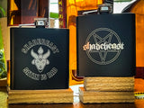 Laser Engraved Black Flasks