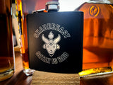 Laser Engraved Black Flasks