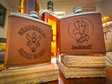 Laser Engraved Leatherette Flasks