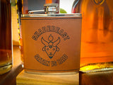 Laser Engraved Leatherette Flasks
